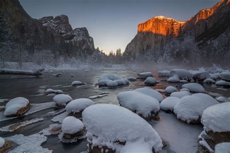 landscape, Trees, Winter, Yosemite National Park, Snow Wallpapers HD ...