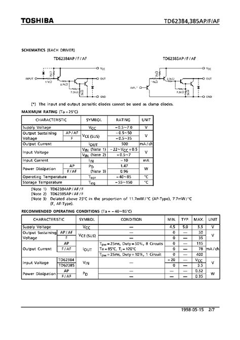 Td Ap Datasheet Pages Toshiba Ch Low Input Active