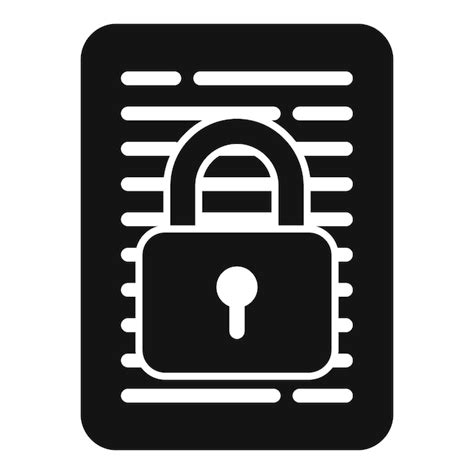 Icono De Privacidad De Documento Vector Simple Protecci N De Datos Caja