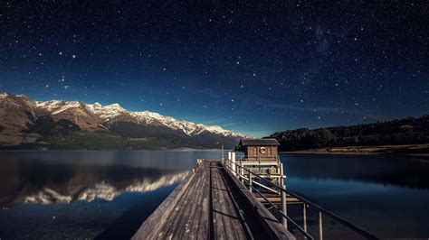 Night Sky Over Lake Wakatipu Queenstown UHD 4K Wallpaper Pixelz