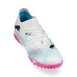 PUMA Future 7 Match Mid TT Phenomenal Blanc Noir Poison Pink Enfant