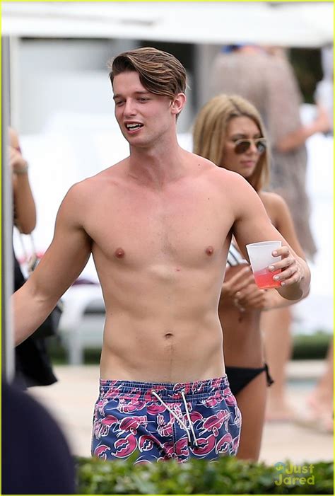 Full Sized Photo Of Patrick Schwarzenegger Shirtless In Miami