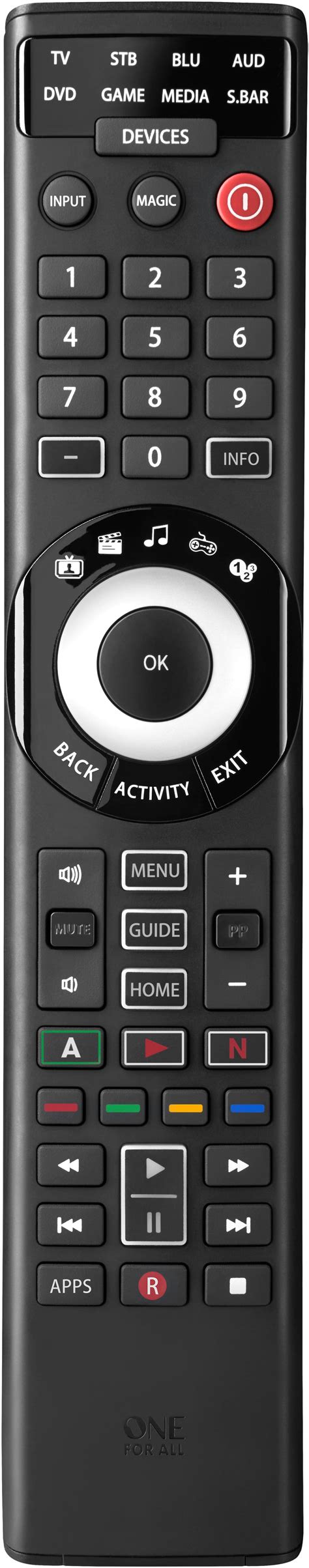 One For All Device Universal Smart Tv Remote Black Urc Best Buy