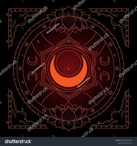 Svadithana Chakra Symbol Sexuality Sensuality Yoga Stock Vector