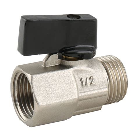 Bw B105 Brass Mini Ball Valve Nickel Plated Fxm With Hexangular End Bmag Valves Bestway