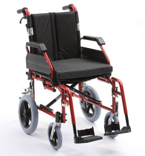 Enigma XS Transit Lightweight Aluminium Folding Wheelchair In Red