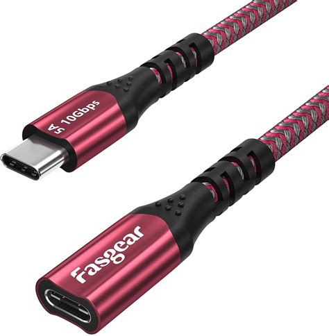 Fasgear Usb C Extension Cable 10gbps 6ft Usb 31 Gen 2 Type C Male To