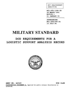 Fillable Online Not Measurement Sensitive Notice Of Mil Std B