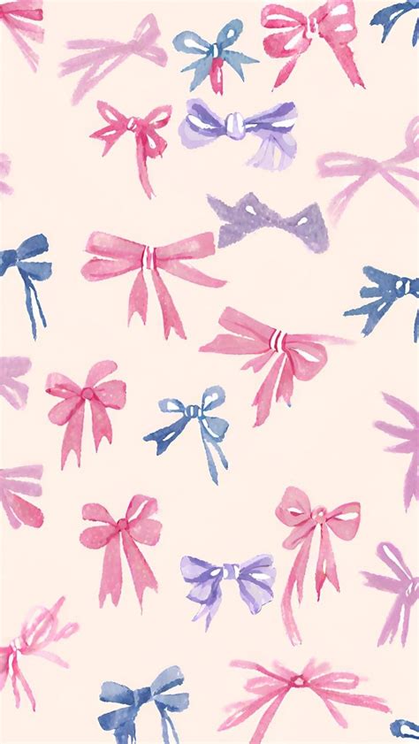 Coquette Bows Wallpaper in 2024 | Bow wallpaper, Poster prints, Wallpaper