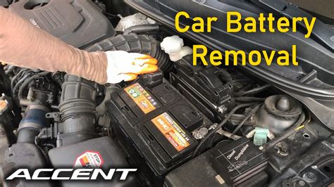 Car Battery Removal Hyundai Accent Youtube