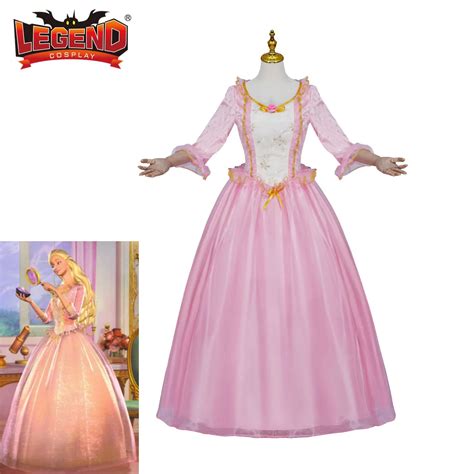 Princess Anneliese Cosplay Costume Pink Wedding Dress Ball Gown