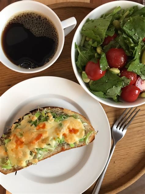 ネギじゃこチーズトーストと無塩サラダで朝ご飯 料理研究家 今泉久美オフィシャルブログ Powered By Ameba