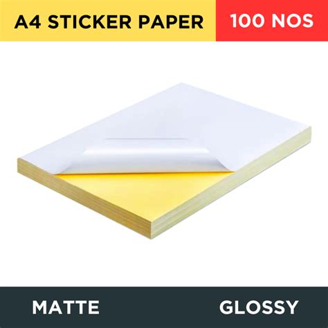 A4 Sticker Paper 100 Sheets Glossy And Matte For Shipping Labels