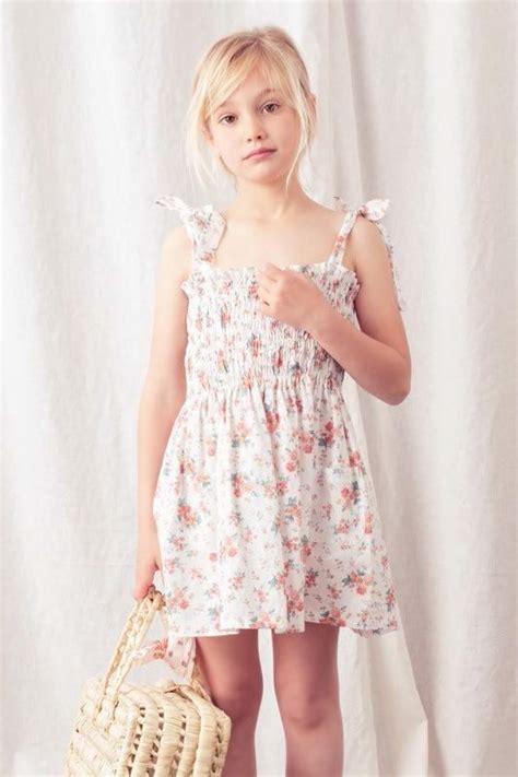 Tocoto Vintage Smocked Floral Mini Girls Dress Size 12 Left In 2021 Girls Short Dresses