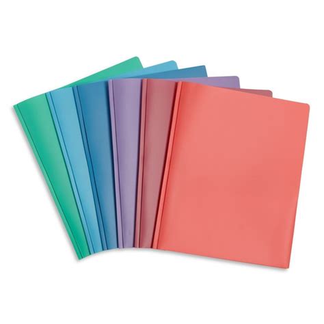 Blue Summit Supplies Plastic Pocket Folders, Prongs, Assorted Gem Tones, 6 Pack in 2024 | Pocket ...