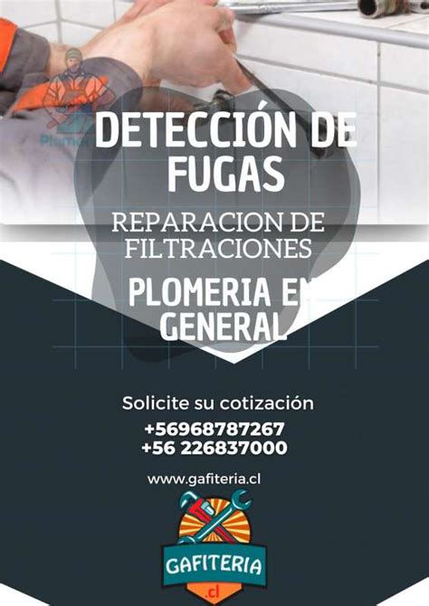 Servicio de detección de fugas de agua y gas gafiteria en Las Condes