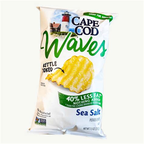 cape  waves sea salt potato chips  fat oz noble crunch