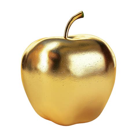 Golden Apple On Transparent Background 47076327 Png