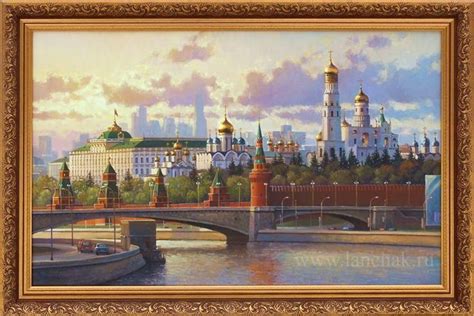 Москва. Кремль. Золотые купола. Картина маслом художника Максима ...