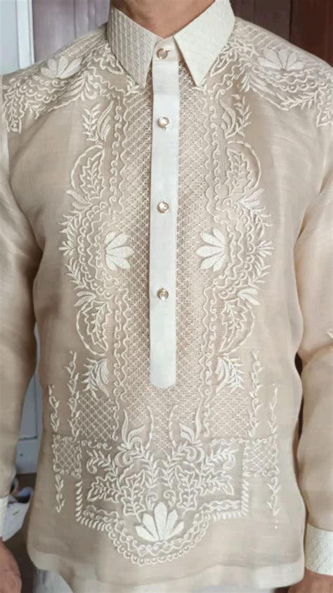 Barong Tagalog Arman1 Style With Inner Lining Filipino National Costume