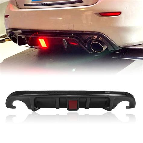 Bumper Belakang Diffuser Bibir Untuk Infiniti Q50 2014 2017 Serat