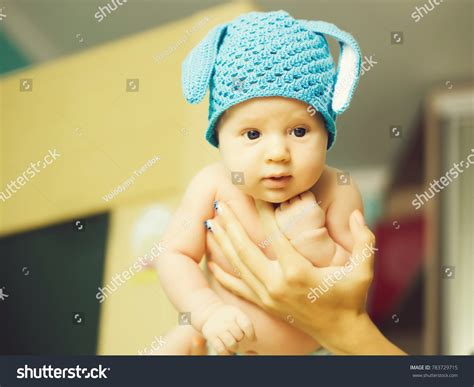 Mother Holding Her Small Naked Son Stock Photo Edit Now