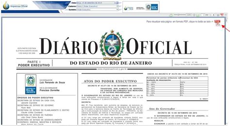 Imprensa Oficial Do Estado Do Rio De Janeiro Como Baixar O Pdf Do D O