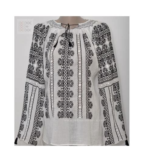 Romanian Hand Embroidered Peasant Blouses Peasant Blouse Folk