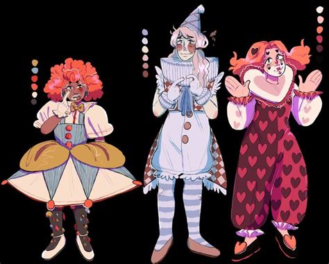 The One On The Right Is So Cute Character Design Cute Clown