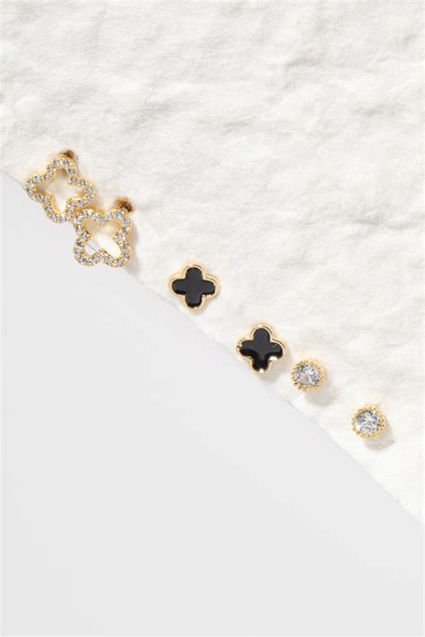 Carly Crystal Clover Earrings