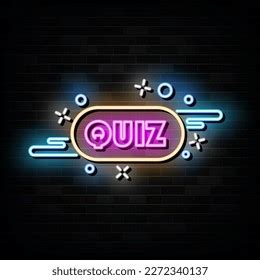 Quiz Neon Sign Vector Design Template Stock Vector Royalty Free