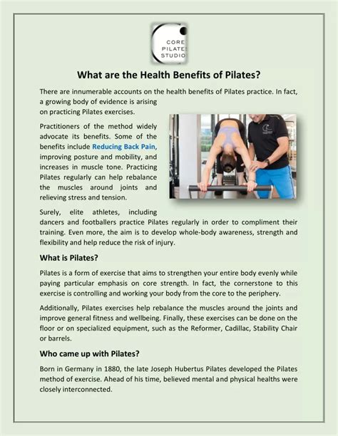 PPT - What are the Health Benefits of Pilates? PowerPoint Presentation - ID:11085375