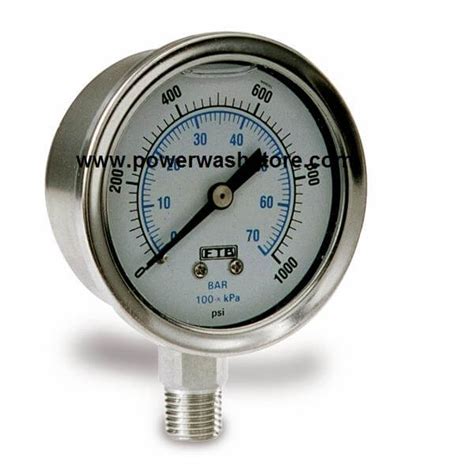 Stainless Case Pressure Gauge- 10000 PSI | Power Wash Store