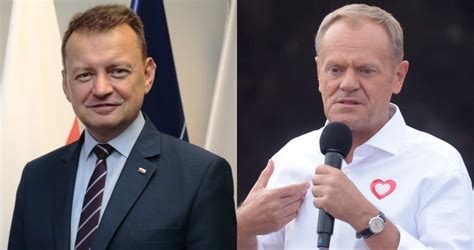 Szef MON Mariusz Błaszczak odpowiada liderowi PO Tusk zasłużył na