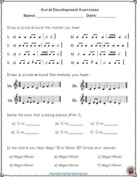 Free Beginner Music Worksheets