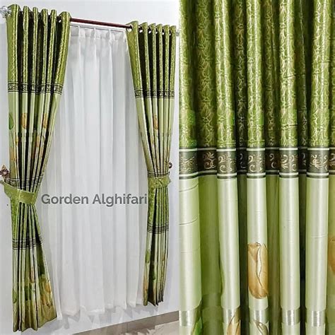 Jual Tirai Jendela Aesthetic Bahan Import Mewah Gorden Pintu Motif