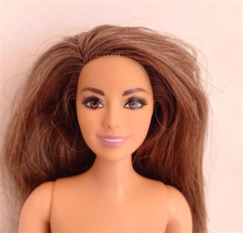 Barbie Fashionistas Doll Long Brunette Hair GHW NUDE CURVY