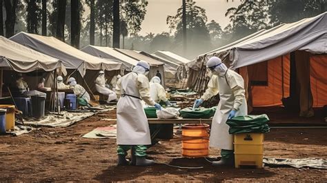 Premium Ai Image African Village Ebola Outbreak Medical Teams Respond