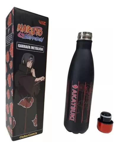 Garrafa Met Lica Naruto Akatsuki Inox Parcelamento Sem Juros