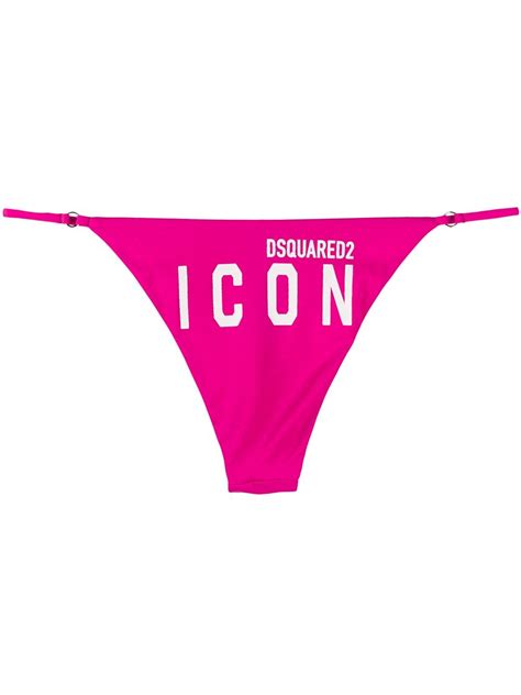 Dsquared2 Icon Logo Print Bikini Bottoms Farfetch