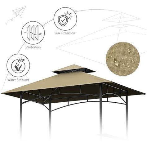 5 X 8 Grill Gazebo Replacement Canopy Roof Onlywaterproof Double