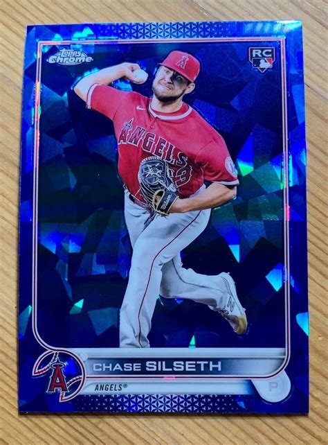 2022 Topps Chrome Sapphire Update RC Rookie Chase Silseth Angels US192