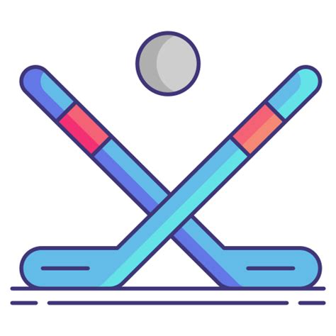 Field hockey Flaticons Lineal Color icon