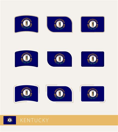 Vector flags of Kentucky, collection of Kentucky flags. 11690884 Vector