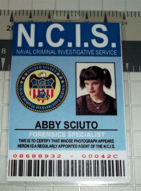 Abby Sciuto NCIS ID Badge | Ncis, Ncis abby, Ncis abby sciuto