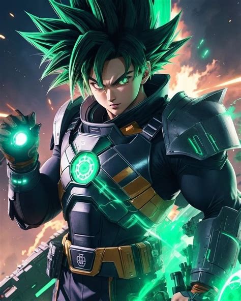 Cyberpunk Suit Wearing In A Saiyan Get Up Broly Green Cyberpunk