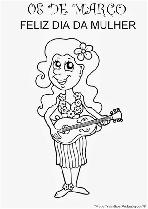 Desenho Dia Da Mulher Fácil - Desenho dia da mulher para homenagear e colorir