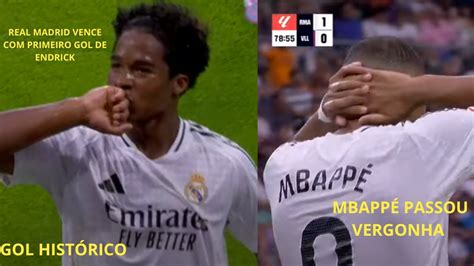 O Primeiro Gol De Endrick No Real Madrid Mbapp Passou Vergonha