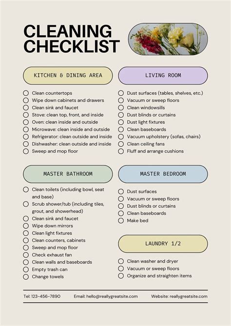 Free Printable Cleaning Checklist Templates Canva Off