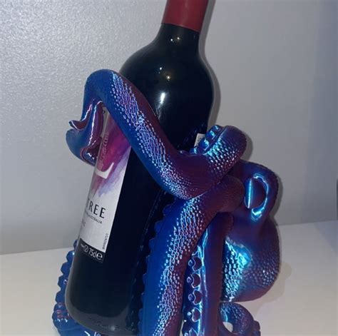 D Printed Octopus Kraken Wine Holder Folksy